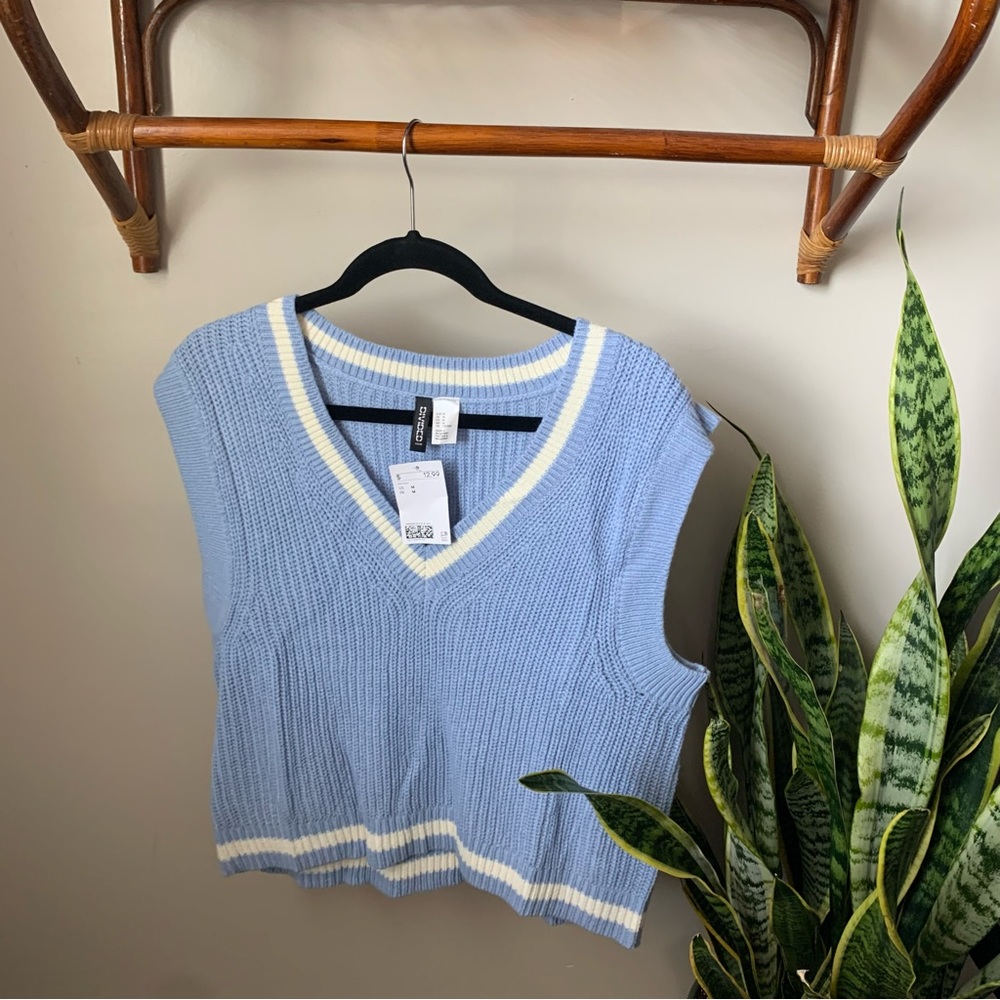 NWT H&M Blue Sweater Vest
